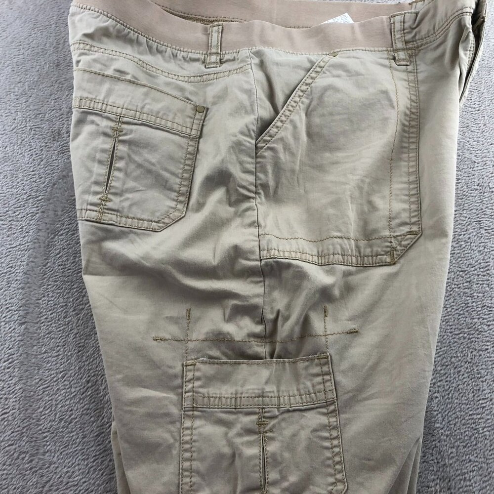 Lee Womens Cargo Pants Size 10M Relaxed Fit Beige Straight Leg Elastic Waist Tan - Picture 14 of 16